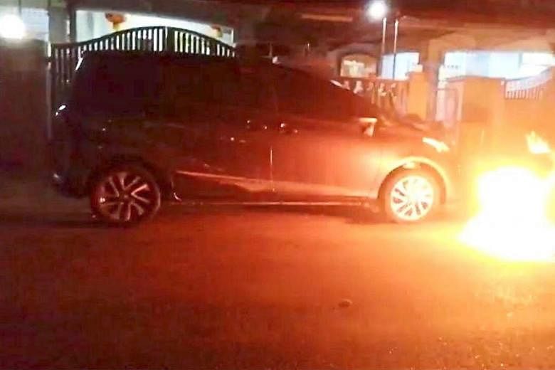 Featured Post Image - Mobil Keluarga Johor Baru Dibakar Saat Suami yang Bekerja di Singapura Diduga Berutang Uang